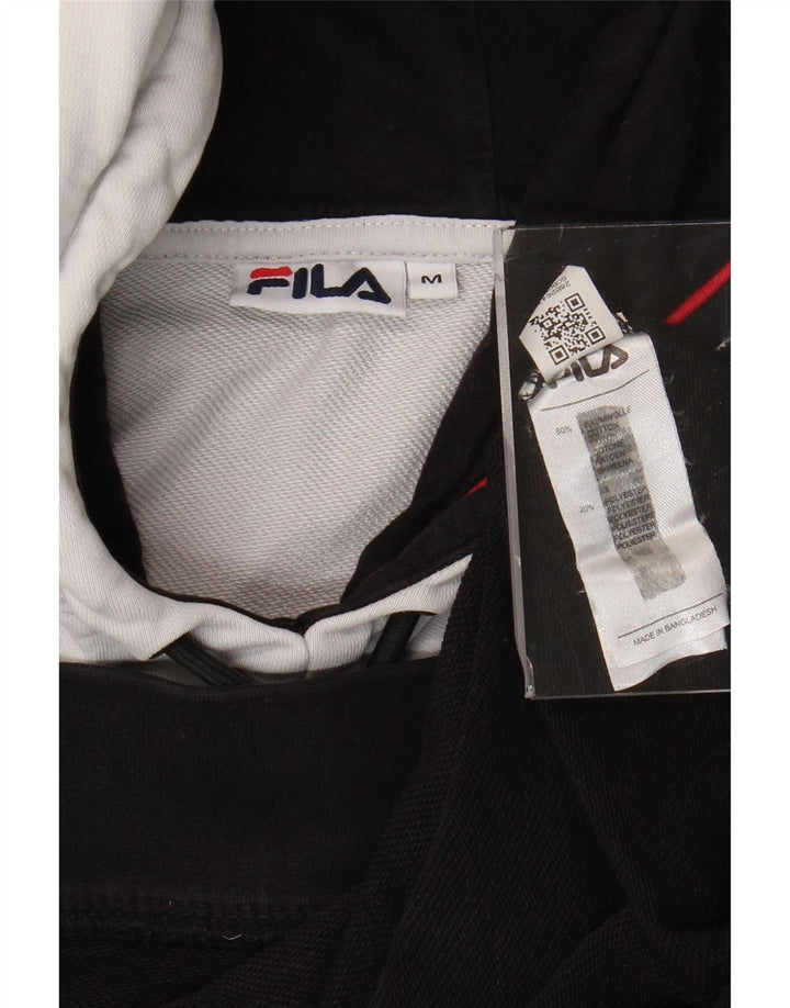 Fila Herren-Kapuzenpullover, mittelschwarz, Colourblock-Baumwolle