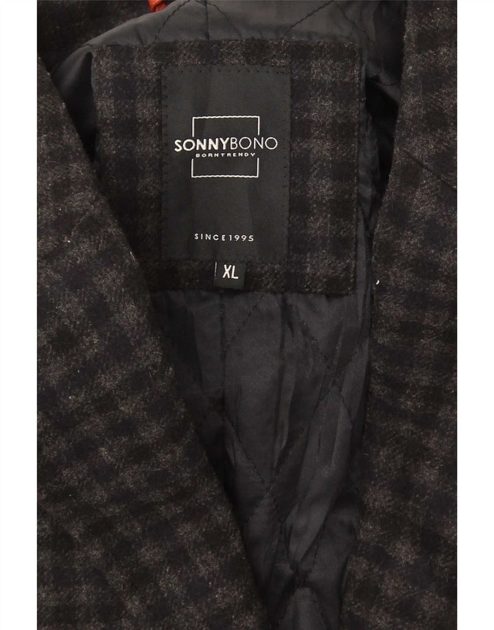 Sonny Bono Herrenmantel UK 42 XL Grau Gingham