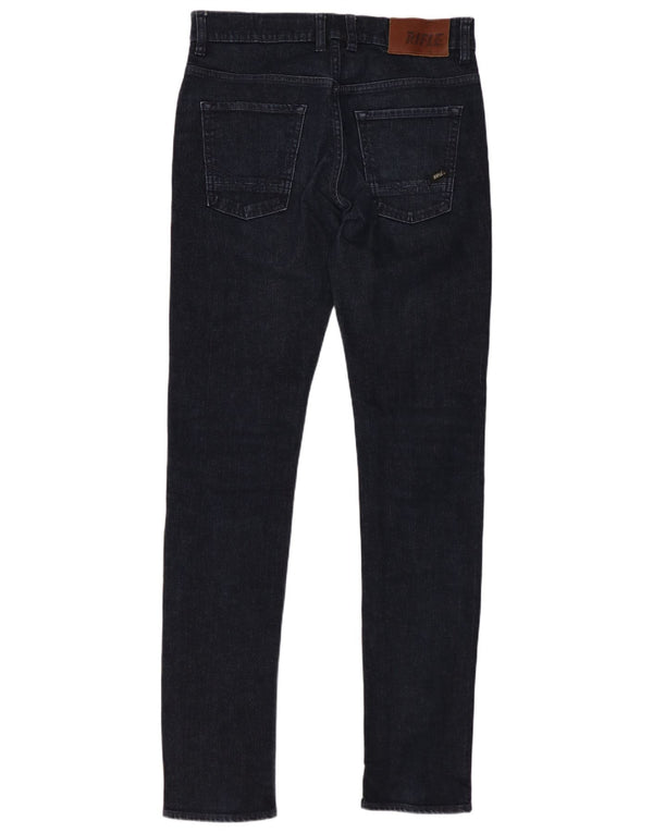 RIFLE Herren Skinny Jeans W30 L32 Marineblaue Baumwolle