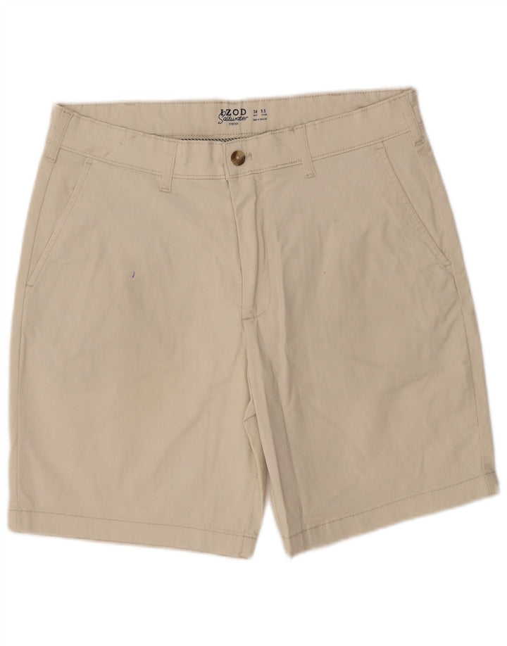 Izod Herren Salt Water Chino Shorts W34 Large Beige Baumwolle