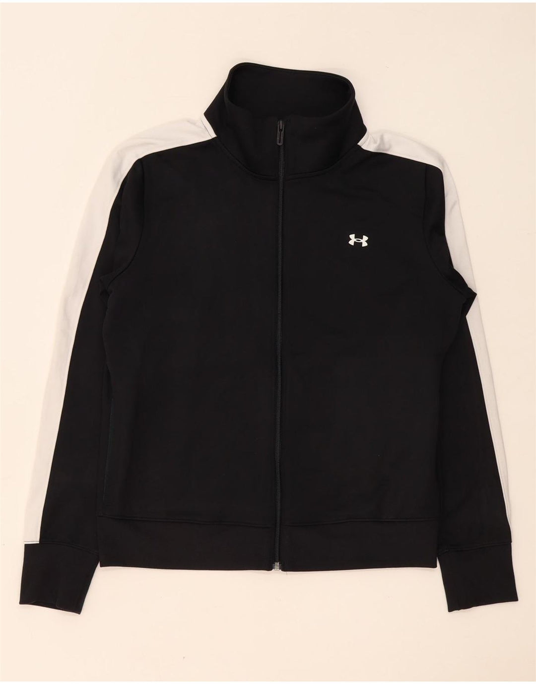Under Armour Herren-Trainingsanzugoberteil, Jacke, Größe S, Schwarz, Colourblock-Polyester