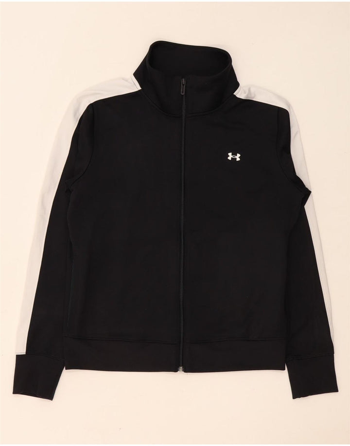 Under Armour Herren-Trainingsanzugoberteil, Jacke, Größe S, Schwarz, Colourblock-Polyester