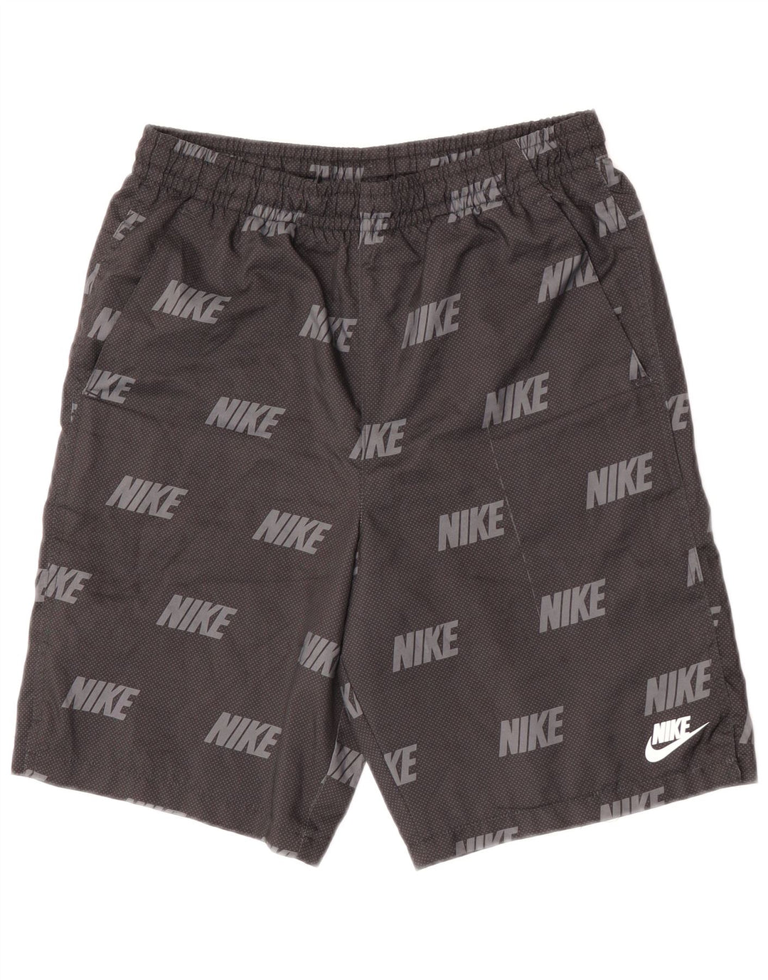 NIKE Grafik-Sportshorts für Jungen, 13–14 Jahre, XL, grau geflecktes Polyester