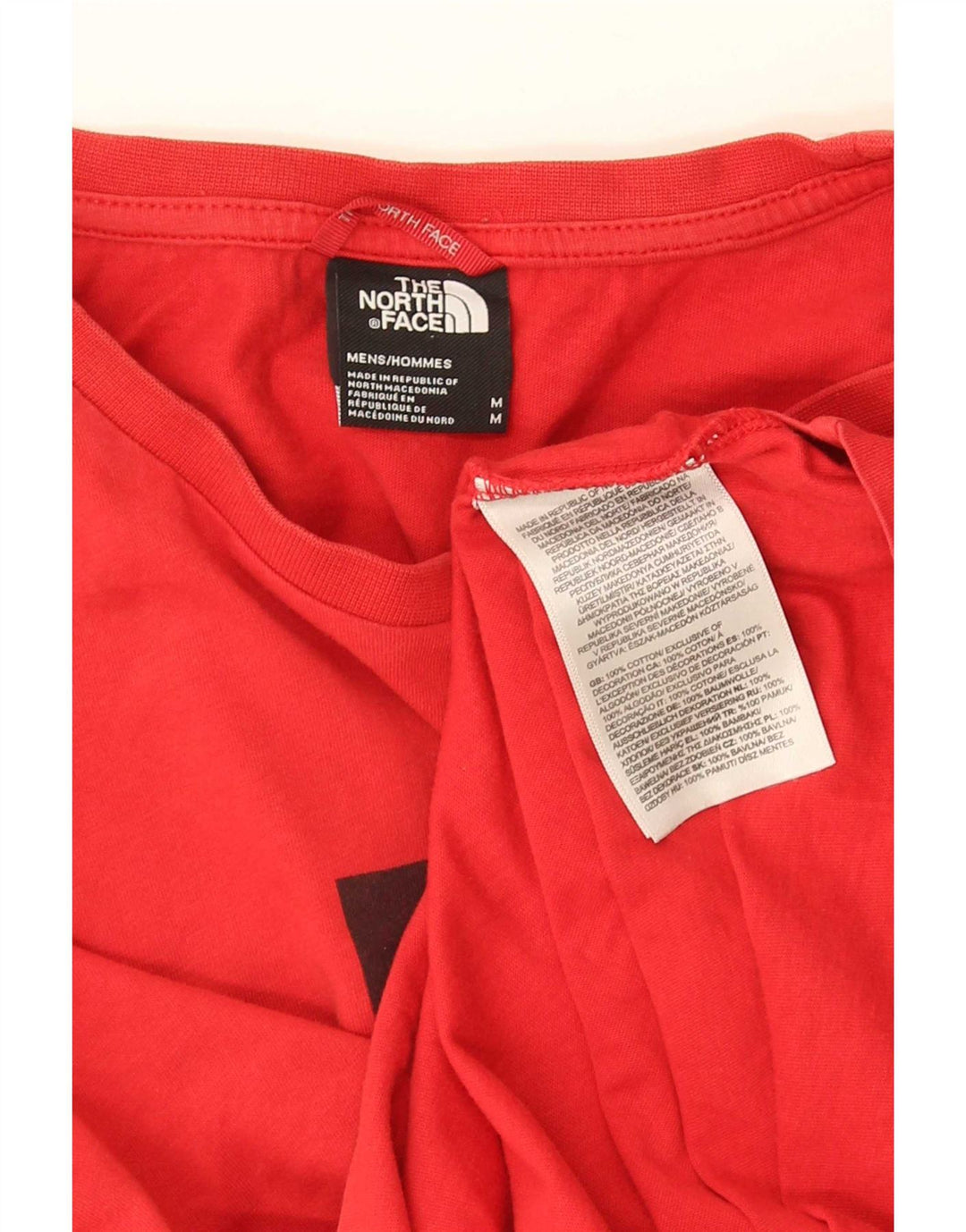 The North Face Herren-T-Shirt mit Grafik, mittelrote Baumwolle