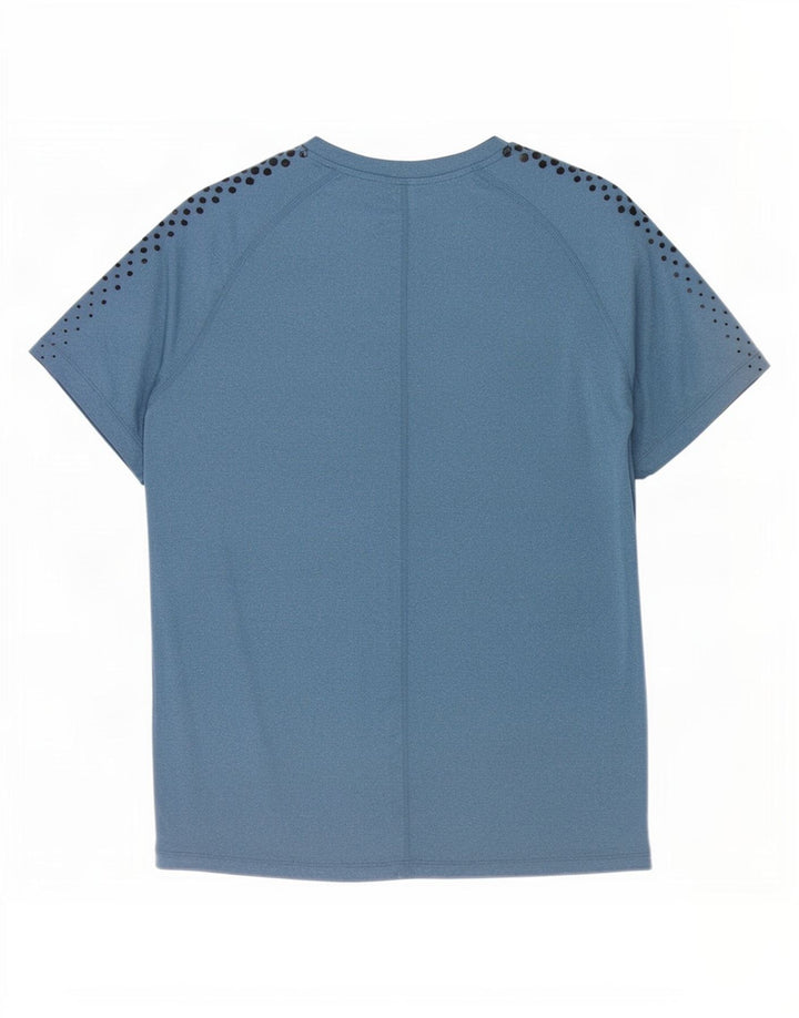 Asics Herren T-Shirt Top XL Marineblau gepunktetes Polyester