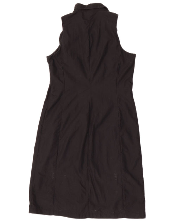 Banana Republic Damen ärmelloses Hemdkleid UK 12 Medium Schwarz