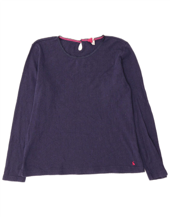 Joules Damen Top Langarm UK 16 Large Marineblau Baumwolle