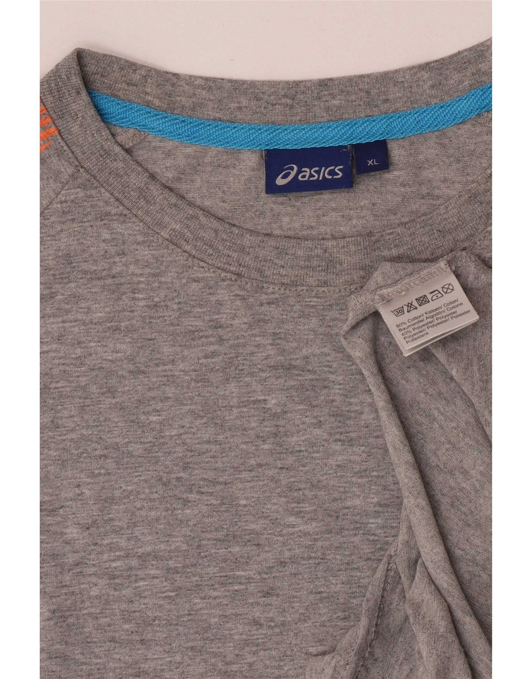 Asics Herren Grafik T-Shirt Top XL Grau Baumwolle