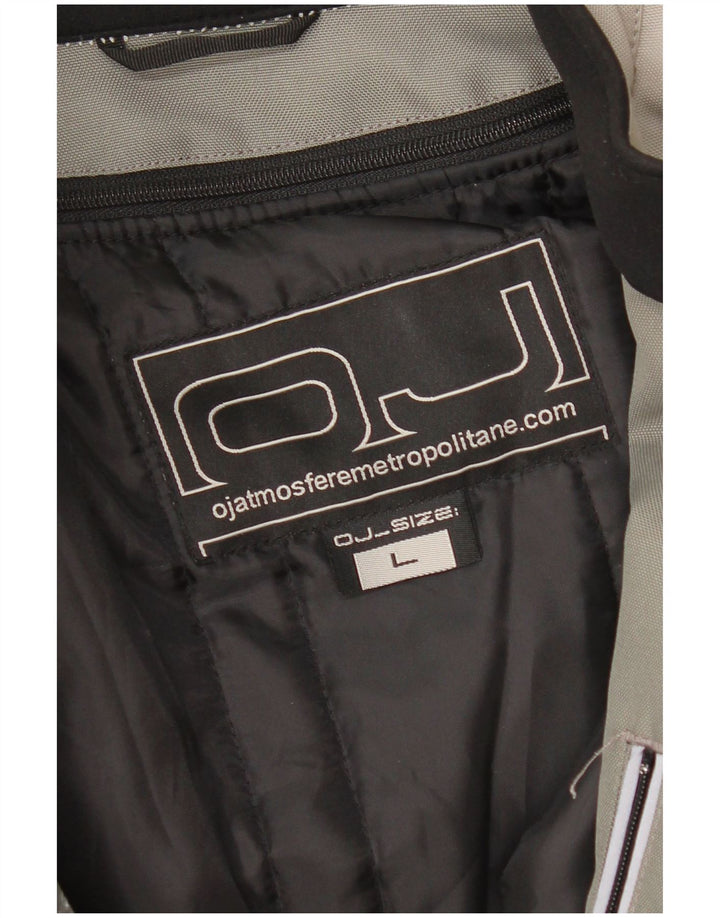 OJ Atmosfere Herren Bomberjacke mit Grafik, UK 40, Größe L, Grau, Farbblock