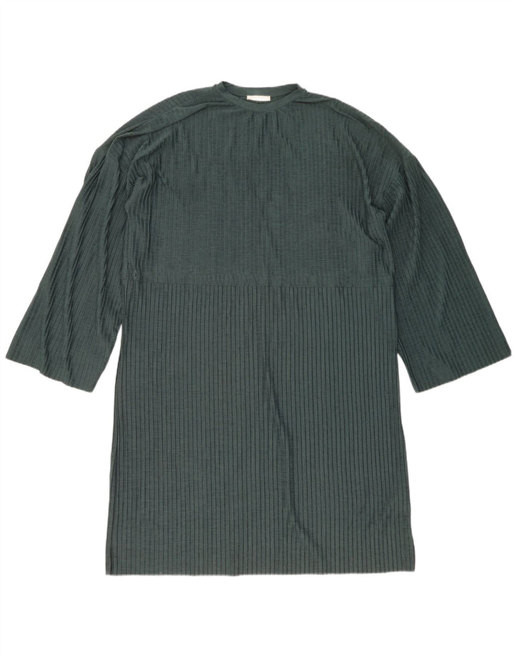 Zara Damen Trafaluc Langarm-Oversize-Etuikleid UK 14 Mittelgrün