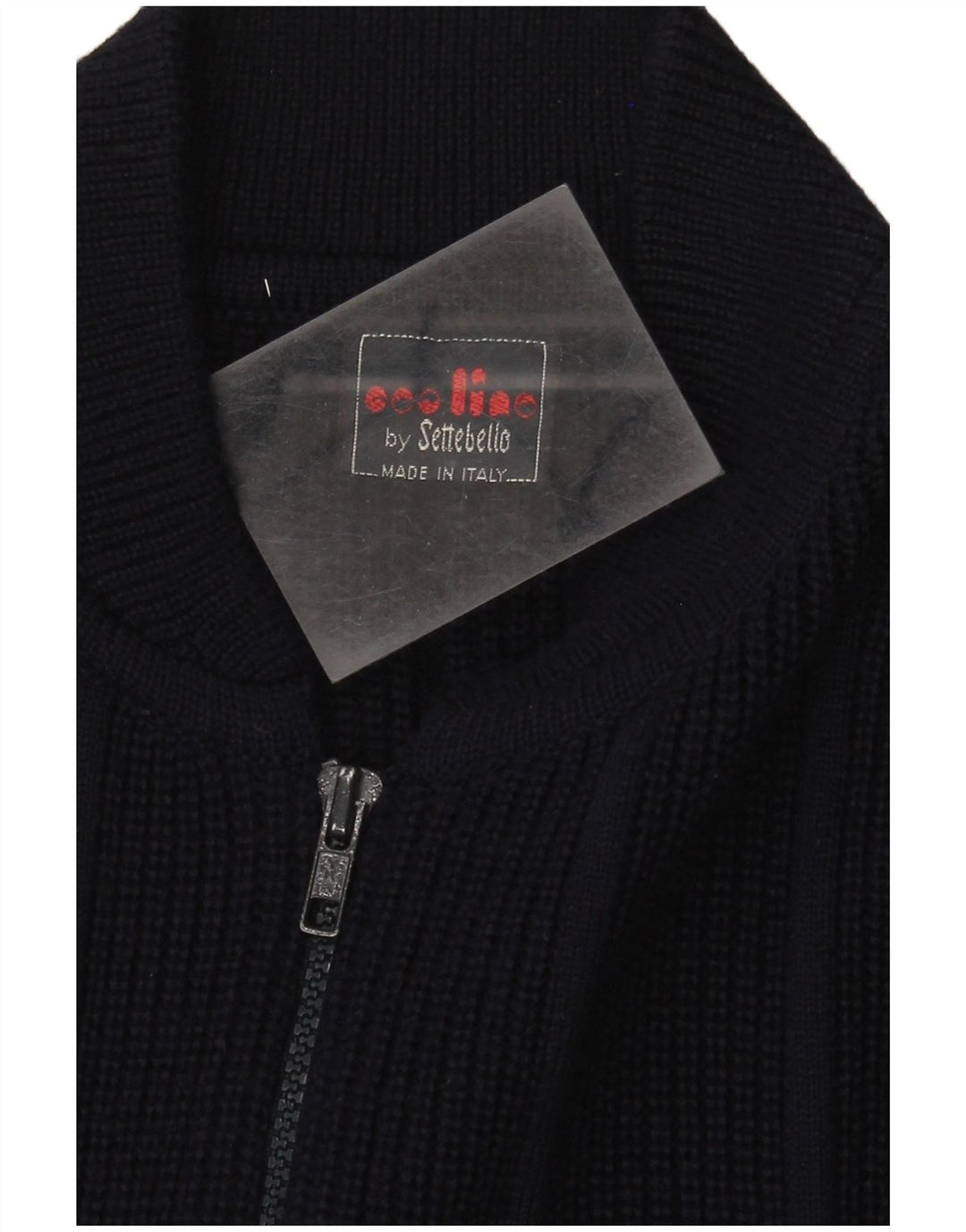 Settebello Herren-Strickjacke, große marineblaue Wolle