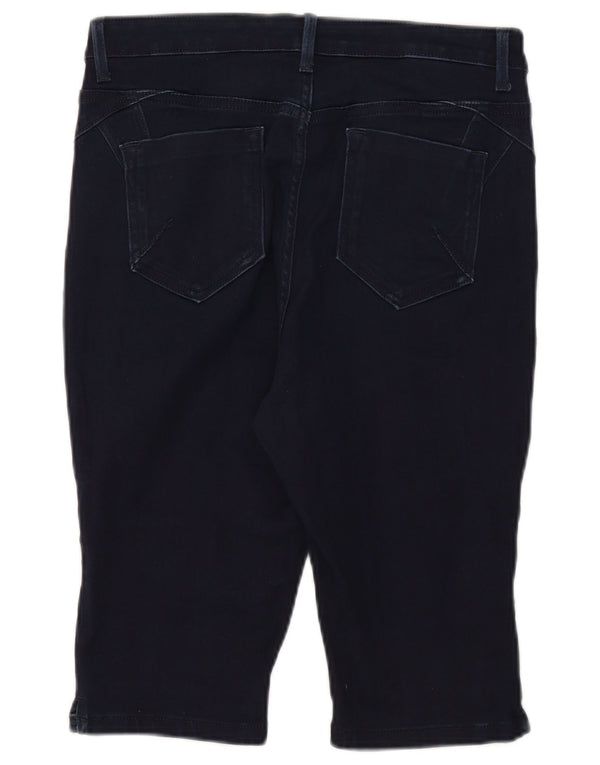 Marks & Spencer Damen Per Una Denim Shorts UK 12 Medium W30 Marineblau