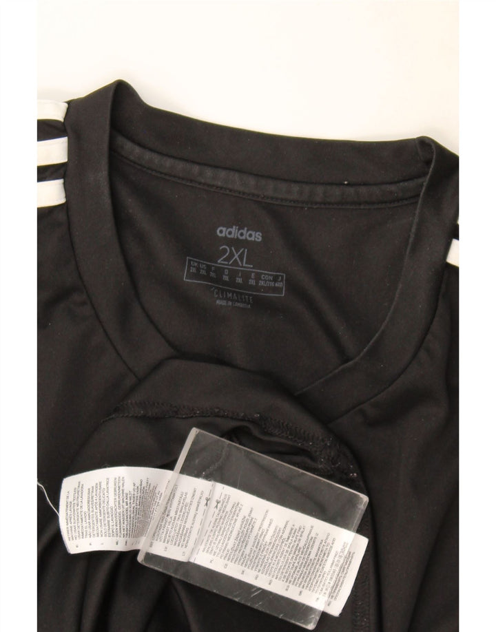 Adidas Herren Climalite Graphic T-Shirt Top 2XL Schwarz Polyester