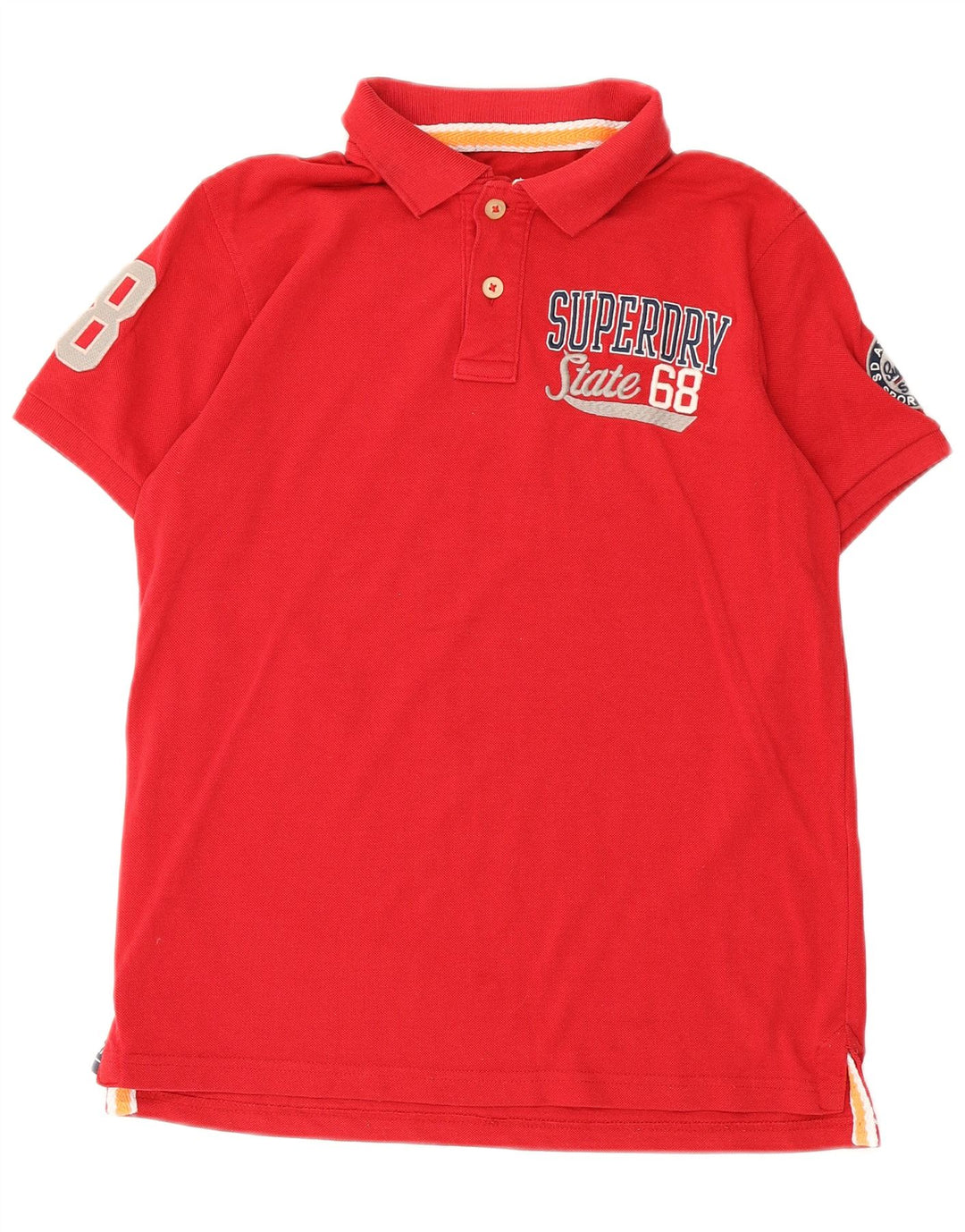 Superdry Herren Poloshirt mit Grafik, Größe L, Rot