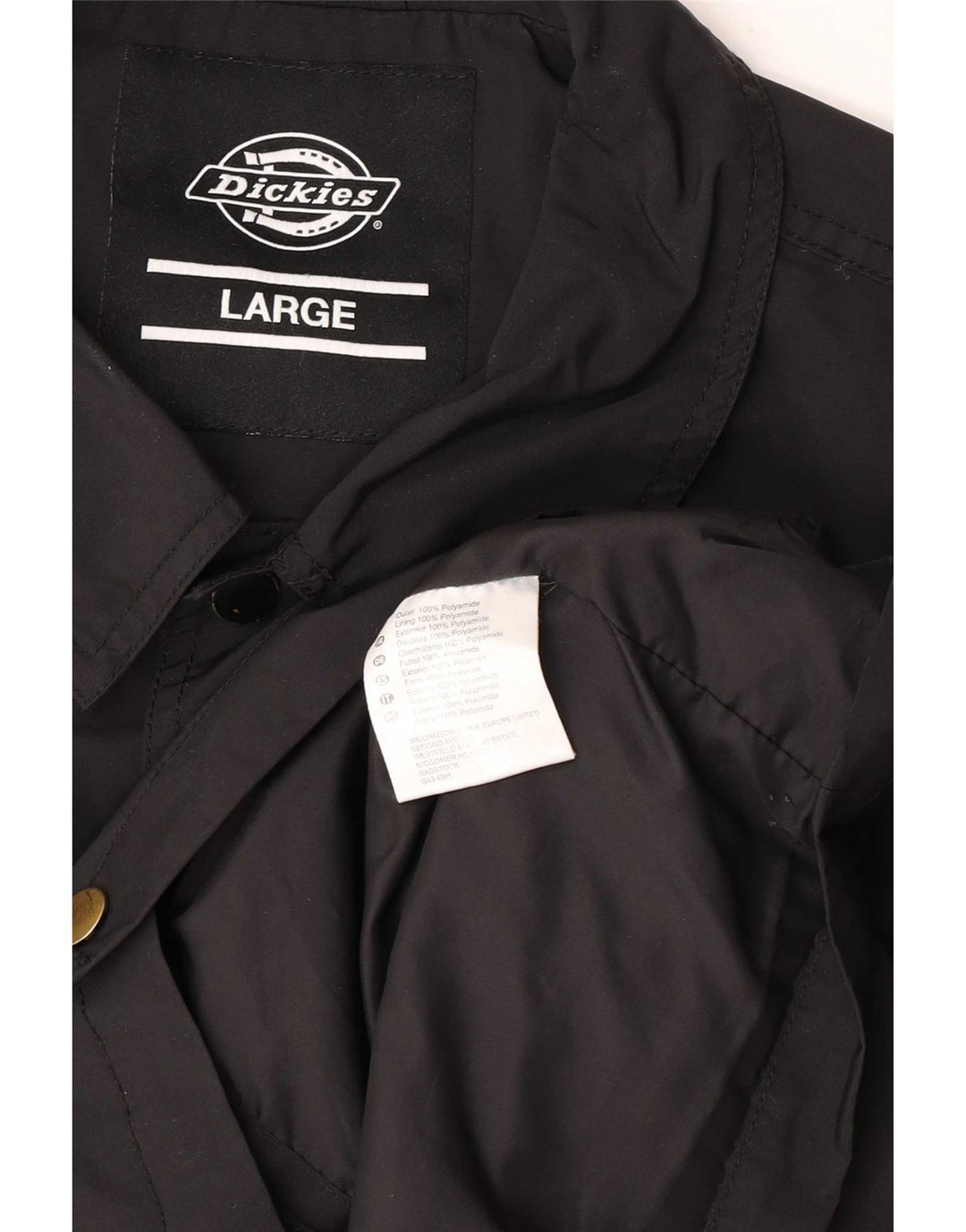 Dickies Herren Bomberjacke UK 40 Large Schwarz Polyamid