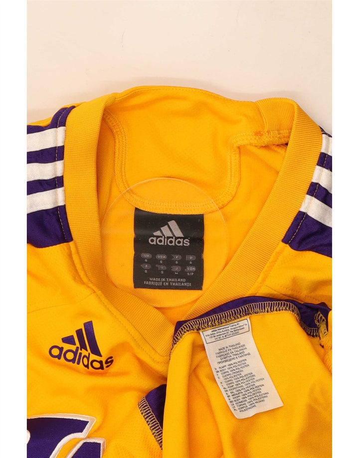 Adidas Herren Lakers Graphic Top Langarm Klein Gelb Farbblock