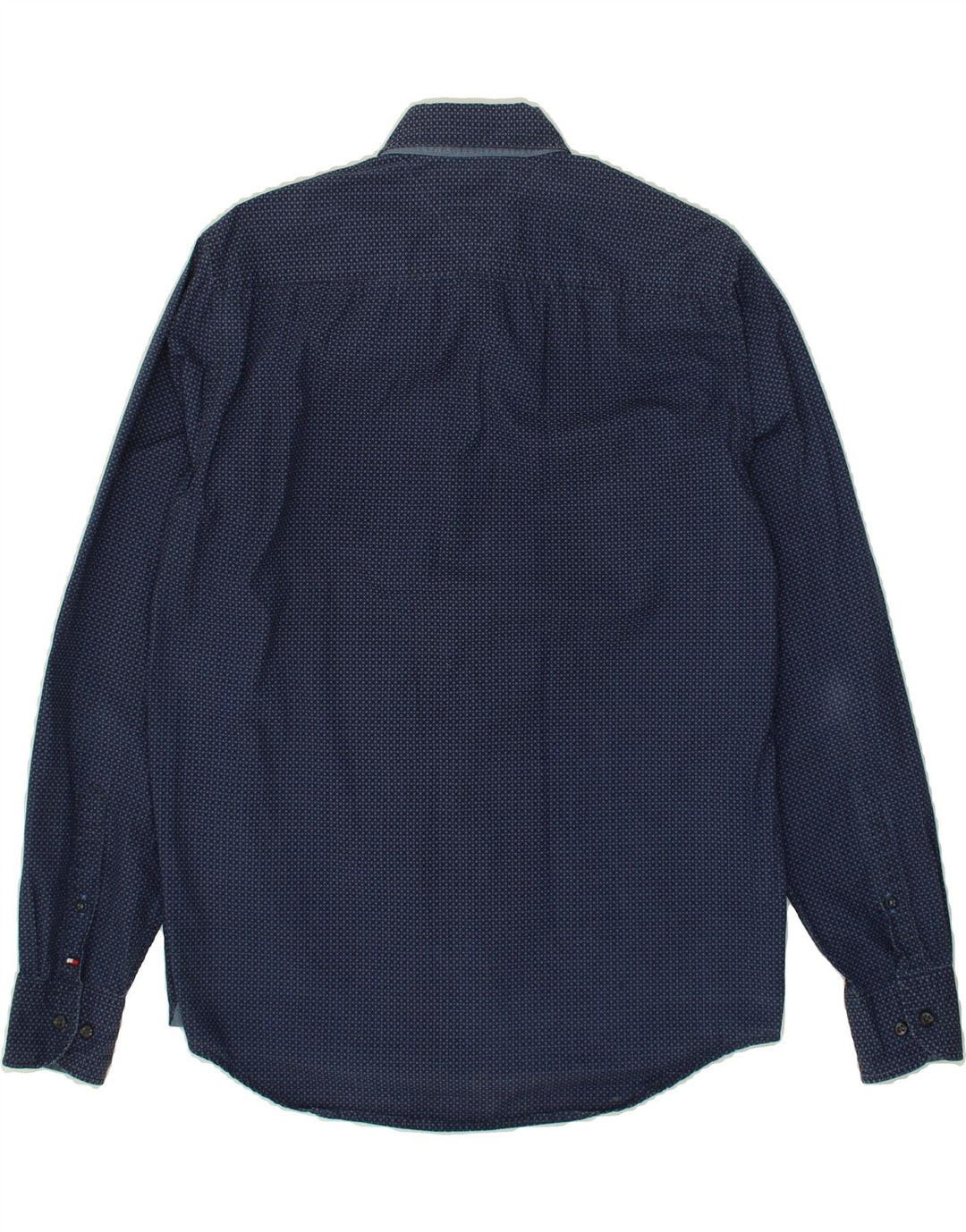 TOMMY HILFIGER Mens New York Fit Abstract Pattern Shirt Medium Navy Blue Vintage Tommy Hilfiger and Second-Hand Tommy Hilfiger from Messina Hembry 