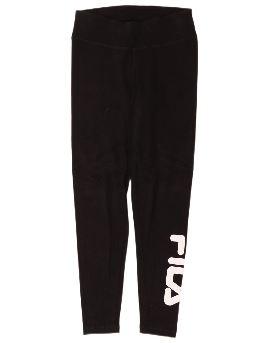 Fila Damen Grafik-Leggings UK 10 Small Schwarz