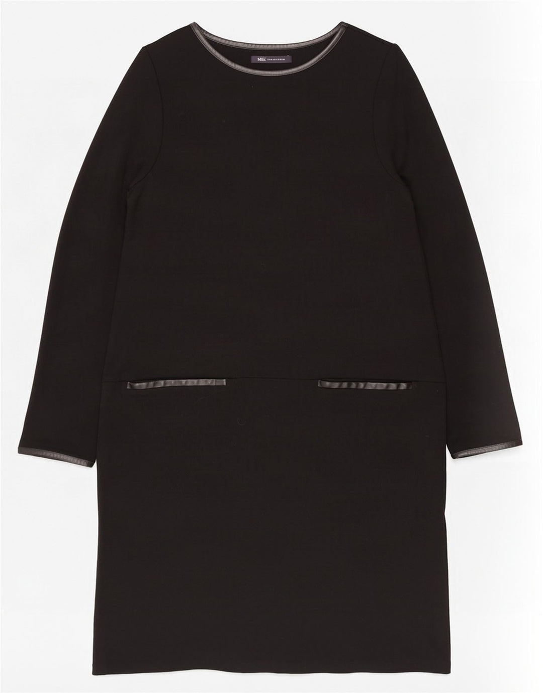 Marks & Spencer Damen-Etuikleid mit langen Ärmeln, Gr. 16, Schwarz
