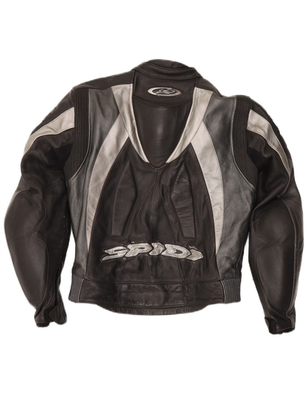 Spidi Herren-Motorrad-Grafik-2-teiliges Set, Größe 48, mittelschwarzes Leder