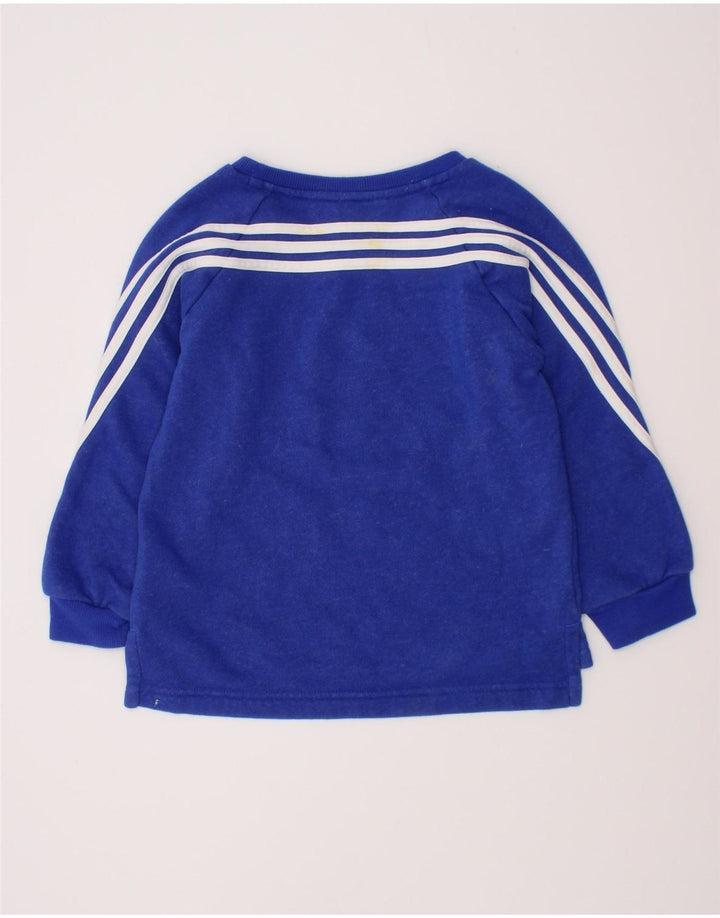Adidas Jungen Sweatshirt Pullover 3-4 Jahre blaue Baumwolle