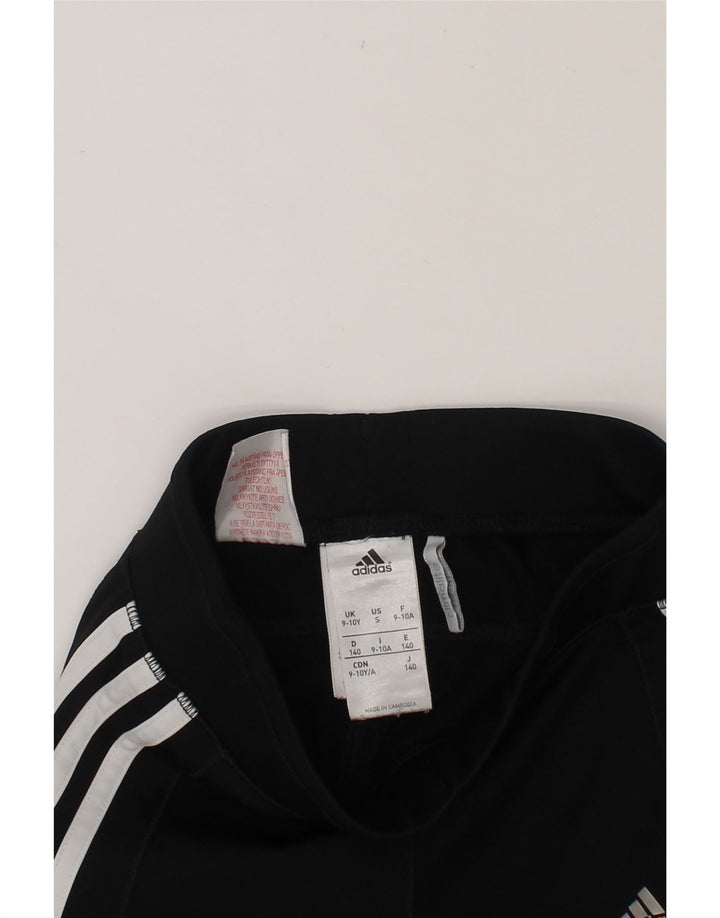 ADIDAS Girls Climalite Tracksuit Trousers 9-10 Years  Black Polyester Vintage Adidas and Second-Hand Adidas from Messina Hembry 
