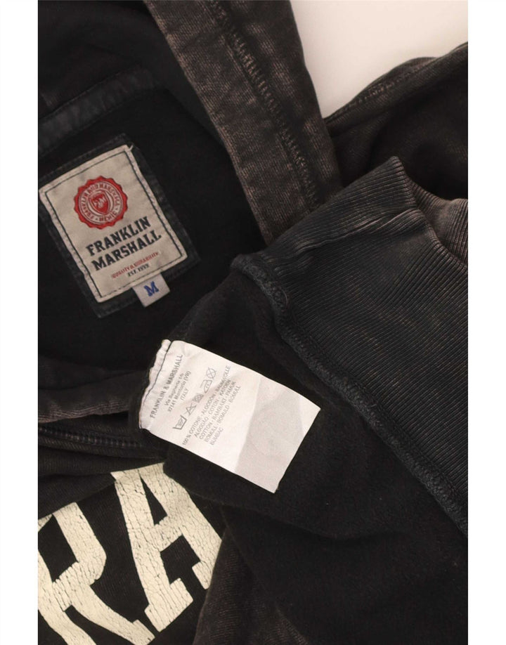 Franklin Marshall Herren-Kapuzenpullover mit Grafik, mittelschwarz, Baumwolle