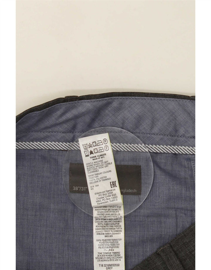 Marks & Spencer Herren-Anzughose, normal, W38, L31, grau, Polyester