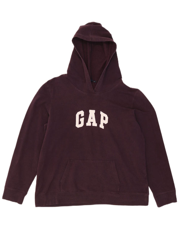 Gap Womens Graphic Hoodie Pullover UK 18 XL Burgund Baumwolle