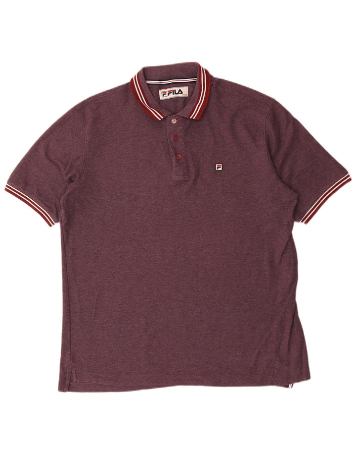Fila Herren Poloshirt IT 56 2XL Burgund Polyester