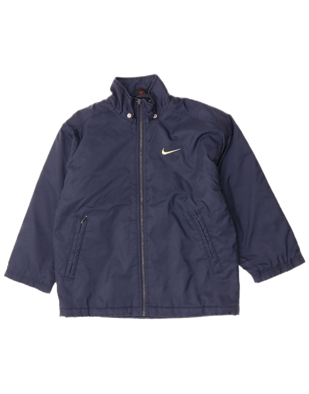 Nike Jungen Windjacke mit Swoosh-Grafik, 8–9 Jahre, Größe S, marineblaues Nylon