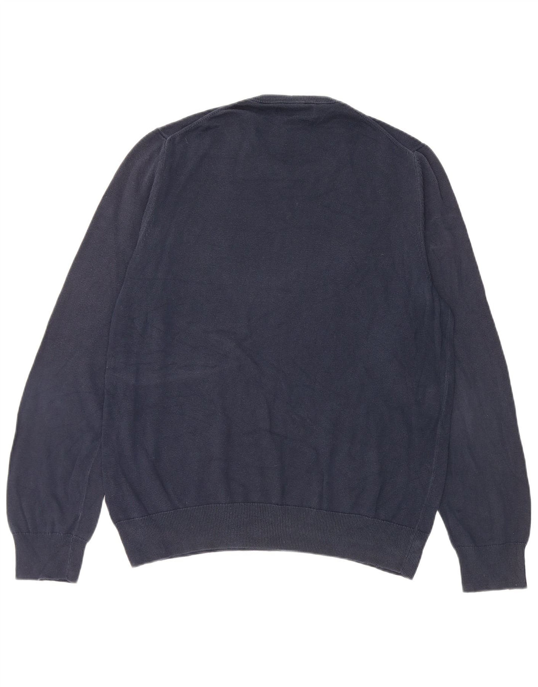 Marks & Spencer Herren-Pullover mit Rundhalsausschnitt, groß, marineblaue Baumwolle