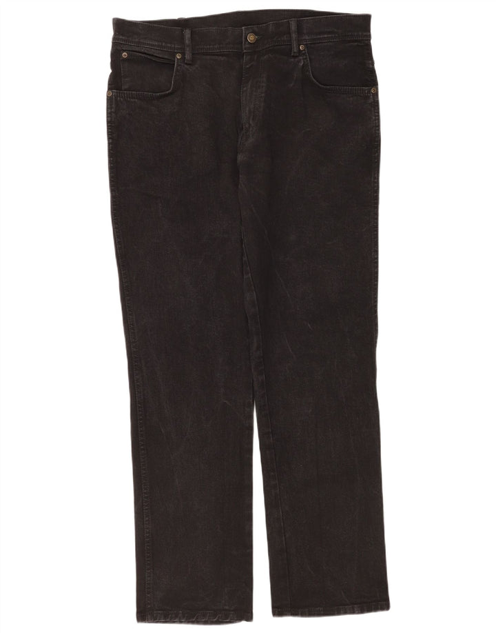 Wrangler Herren-Jeans mit normaler Passform, gerade Passform, W36, L32, schwarze Baumwolle