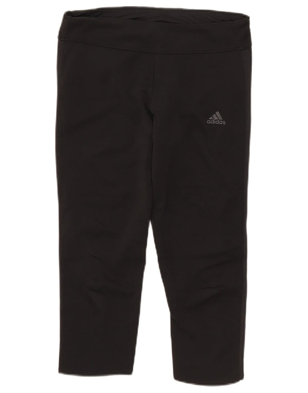 Adidas Damen Climacool Capri Leggings UK 8/10 Small Schwarz Polyester
