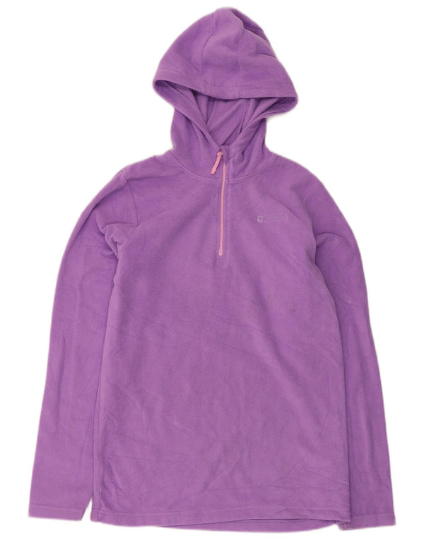 Mountain Warehouse Mädchen-Fleecepullover mit Kapuze und Reißverschluss am Kragen, 12–13 Jahre, Lila