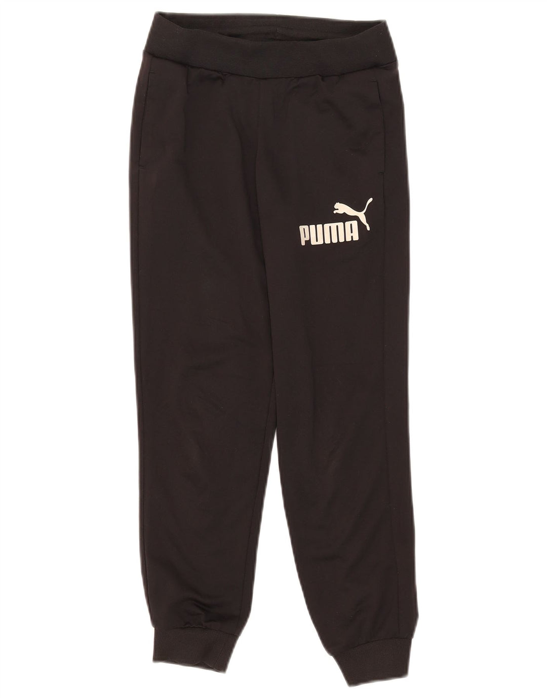 Puma Jungen-Trainingsanzug mit Grafik, Jogginghose, 9–10 Jahre, schwarzes Polyester