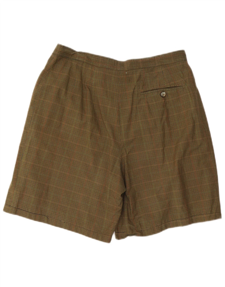 Vintage Damen Chino-Shorts mit Pegged, W32, großes Khaki-Karomuster