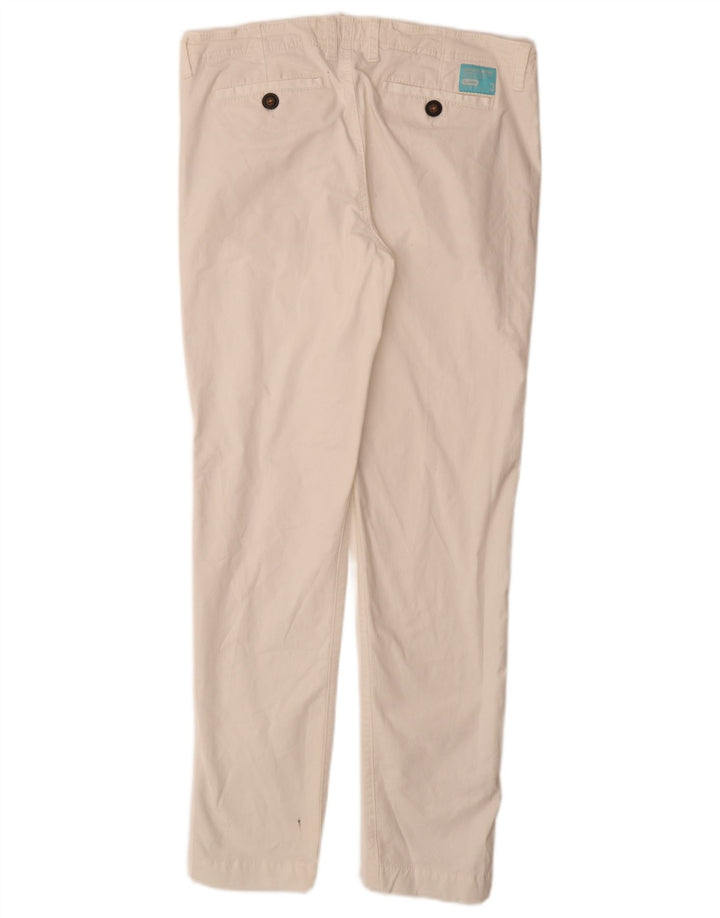 SUPERDRY Slim Chino-Hose für Damen, Größe M, B30, L30, weiße Baumwolle