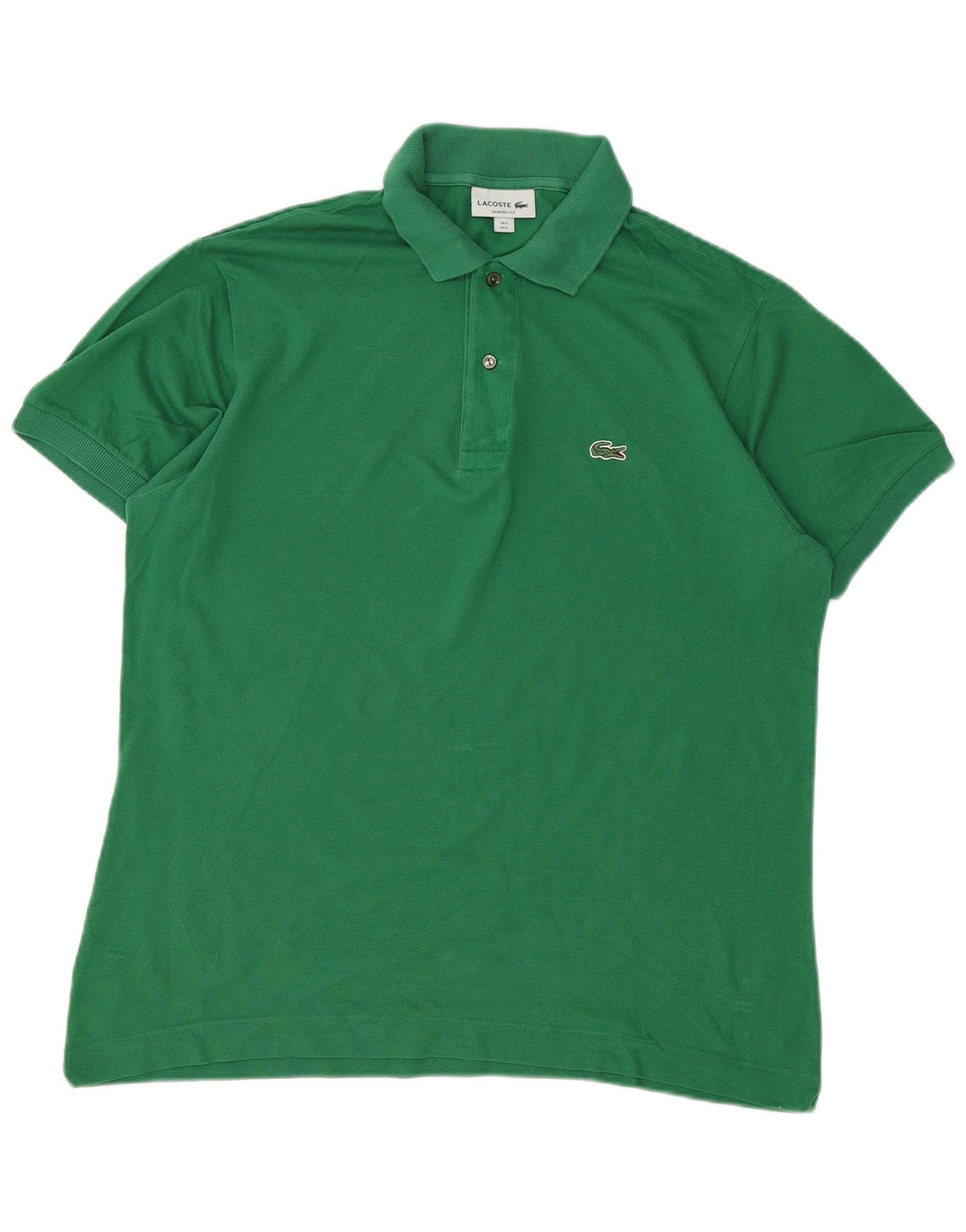 Lacoste Herren-Poloshirt mit klassischer Passform, Größe 5, große grüne Baumwolle