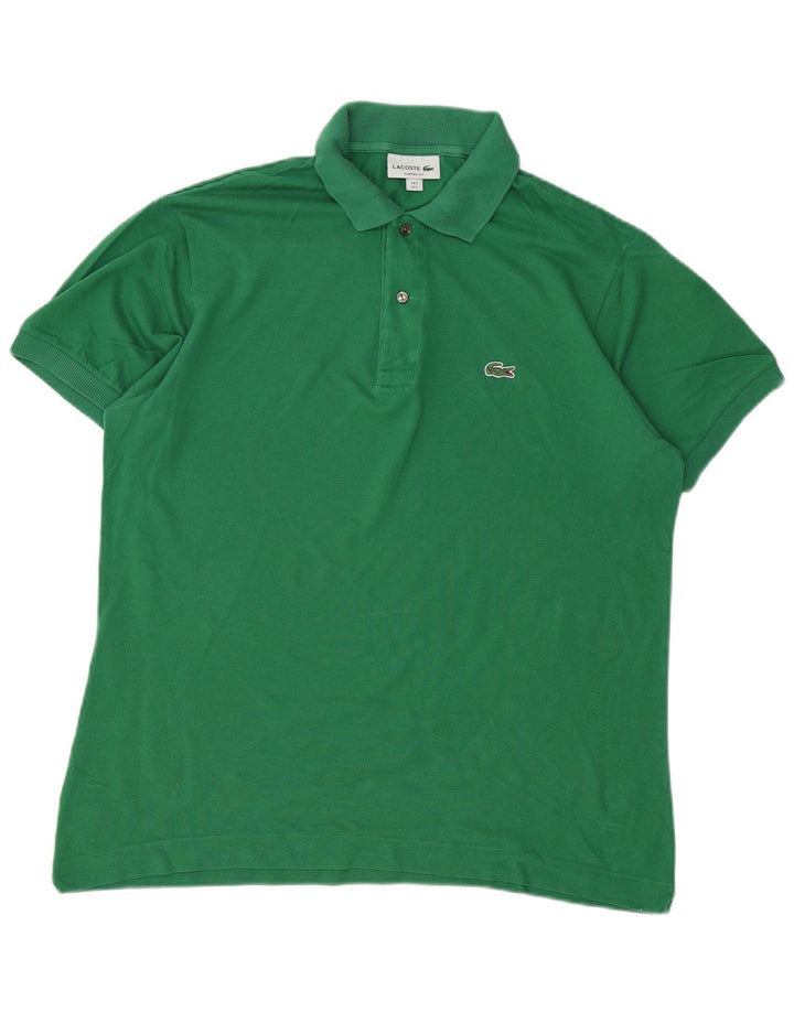 Lacoste Herren-Poloshirt mit klassischer Passform, Größe 5, große grüne Baumwolle