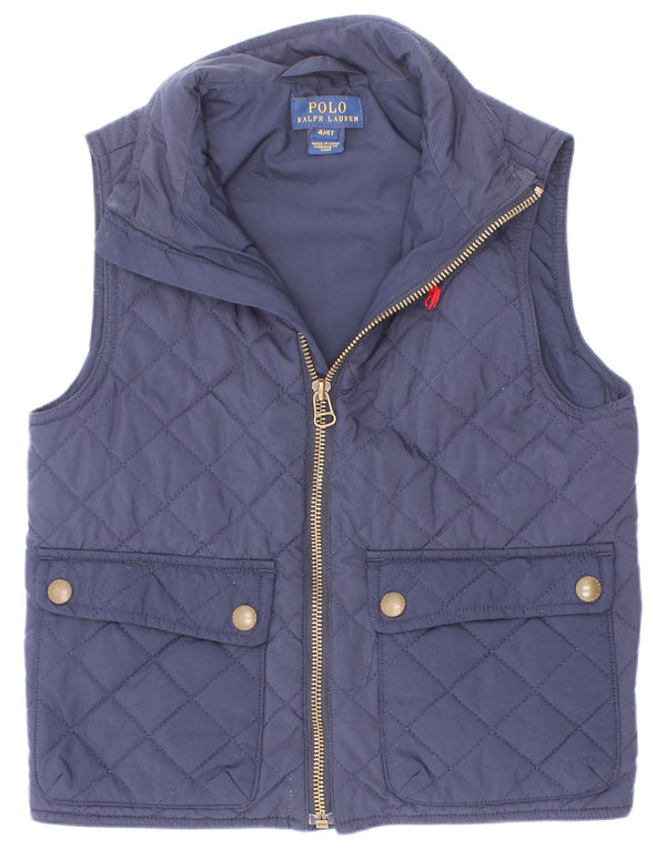 Polo Ralph Lauren Steppweste für Mädchen, 3–4 Jahre, Marineblau, Polyester