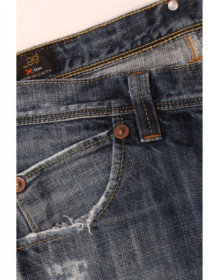 REPLAY Herren Straight Jeans W36 L34 Blaue Baumwolle