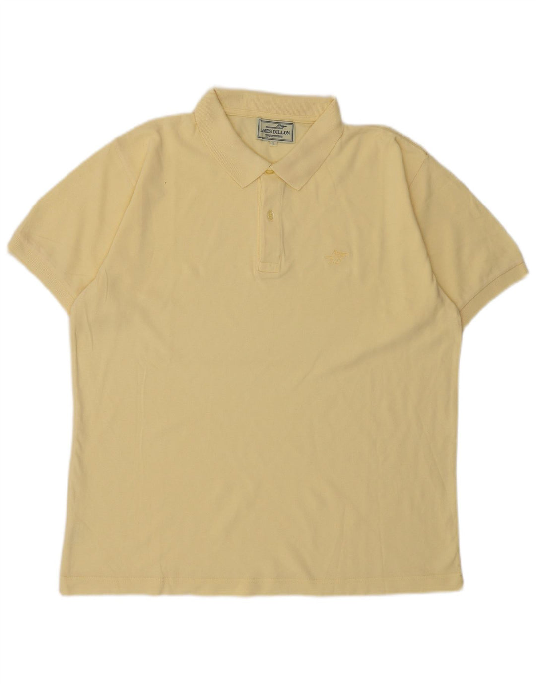 James Dillon Herren-Poloshirt, groß, gelbe Baumwolle