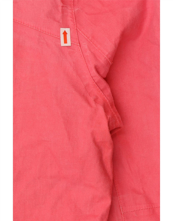 JOULES Damen-Regenmantel mit Kapuze, UK 12, Mittelrosa, Leinen