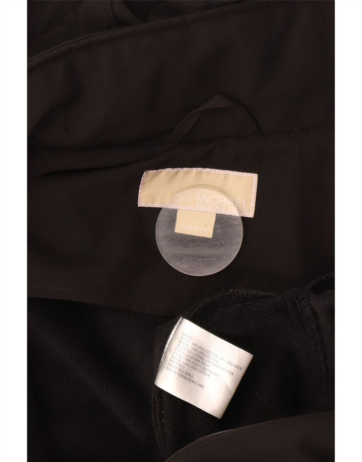 MICHAEL KORS Damen-Parkajacke mit Kapuze, UK 16, Größe L, Schwarz, Polyester