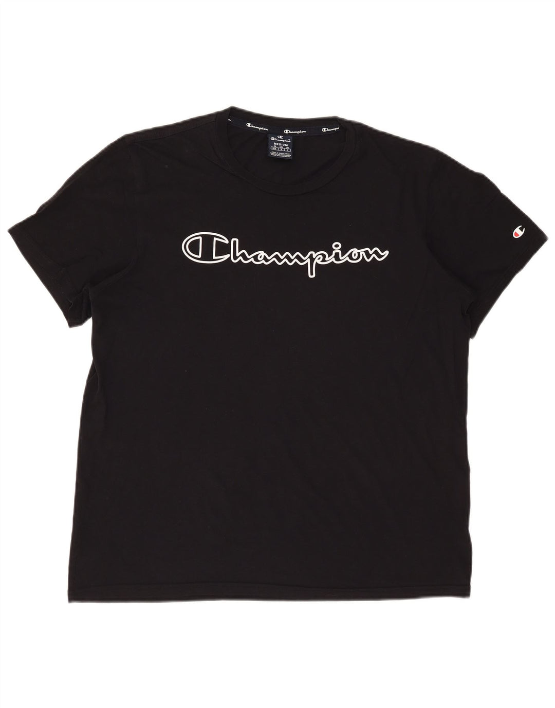 Champion Herren-T-Shirt mit Grafik, mittelschwarze Baumwolle