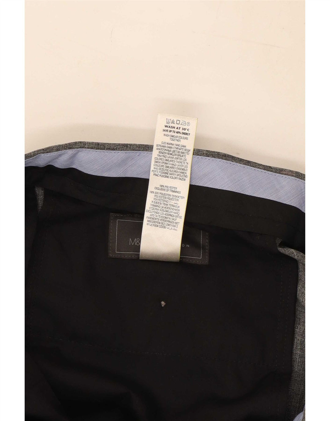 Marks & Spencer Herren W34 L31 Graues Polyester