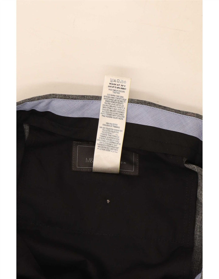 Marks & Spencer Herren W34 L31 Graues Polyester