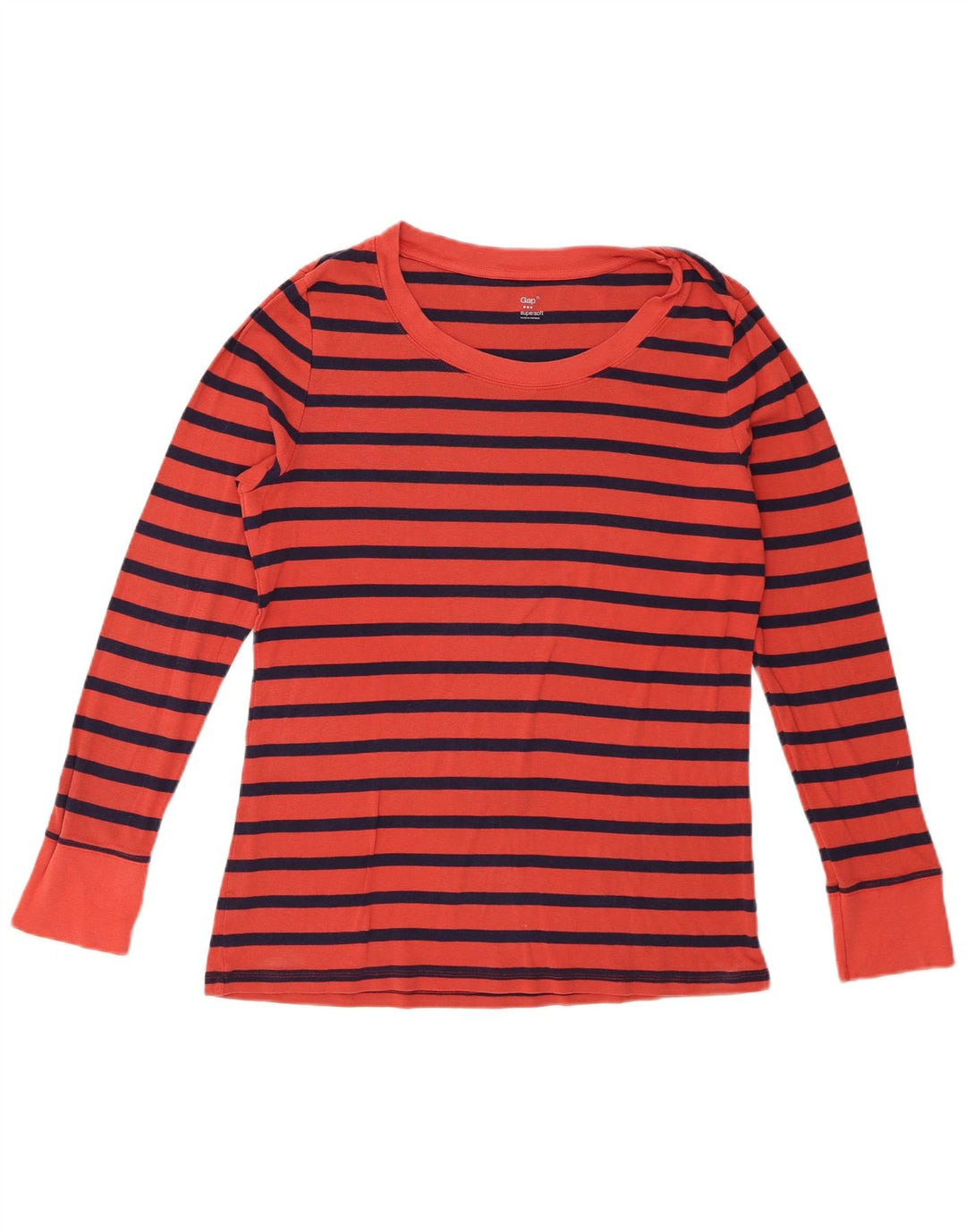 Gap Damen Top Langarm UK 18 XL Rot gestreift