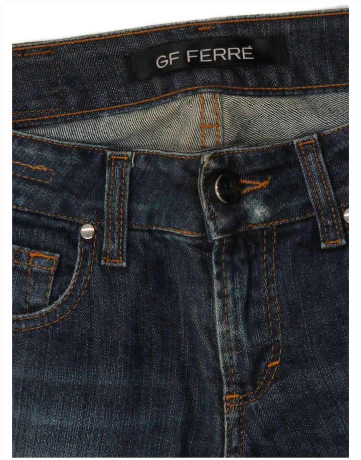 GF Ferre Damen-Jeans mit niedriger Taille, schmal, W30, L33, Blau